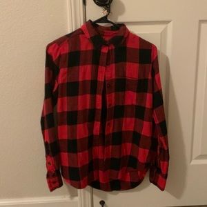 SO Cozy Womens Flannel Red and Black: Size xs